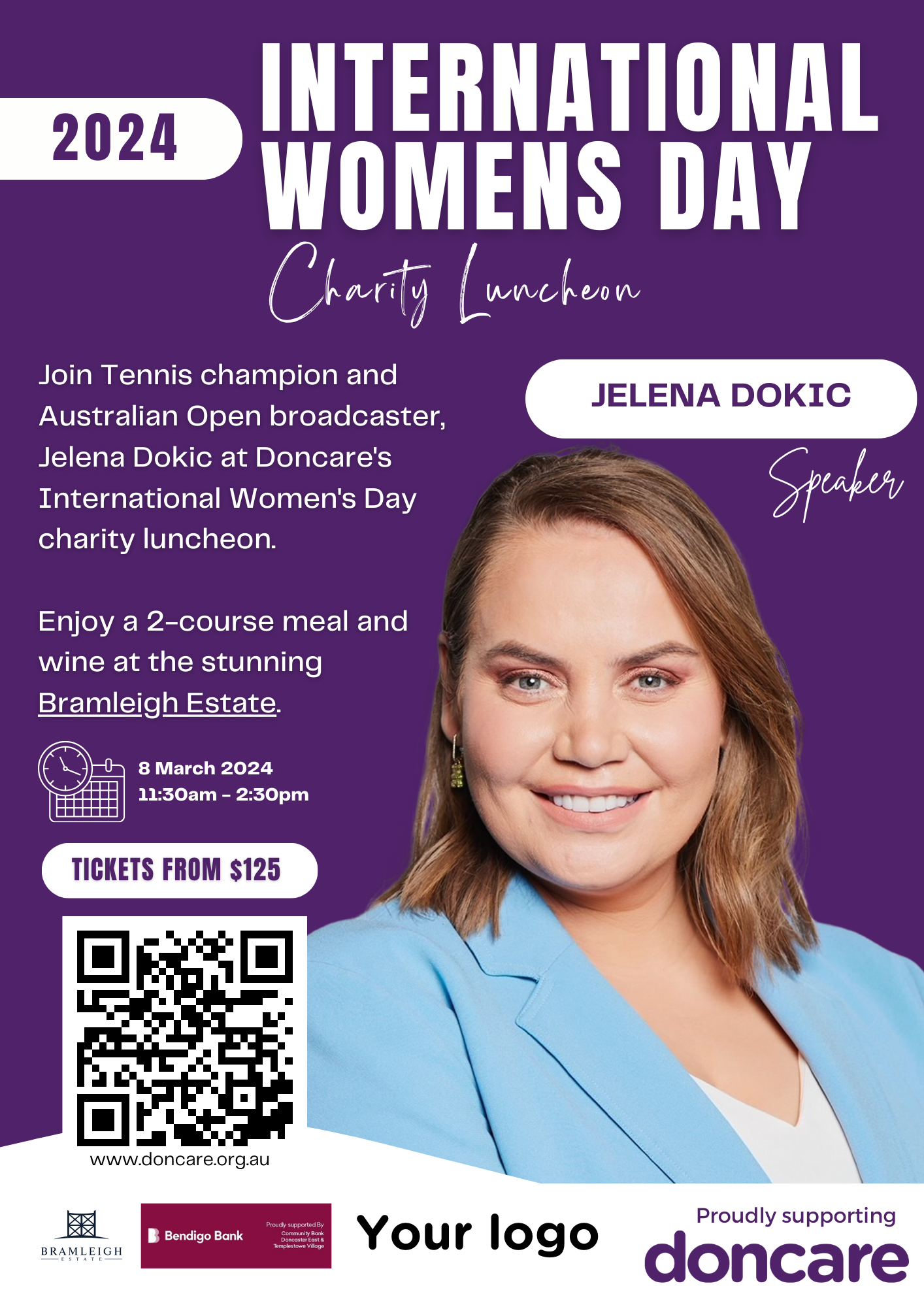 Iwd2024 With Jelena Dokic Sponsor Doncare Charity Luncheon